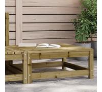 Garden Footstool Outdoor Eco Pine 70x70x30cm Brown Slatted Modular Patio Ottoman