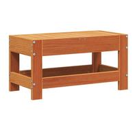 Garden Footstool Outdoor Ottoman Footrest Wax Brown Solid Wood Pine vidaXL