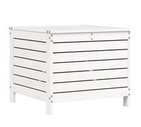 Garden Footstool Outdoor Ottoman Footrest White Solid Wood Pine vidaXL