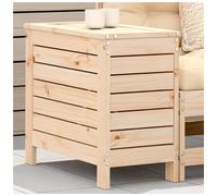 Garden Footstool Untreated Pinewood 62x31.5x52cm Solid Pine Foldable Side Table