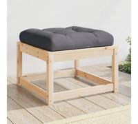 vidaXL Garden Footstool with Cushions Solid Wood Pine