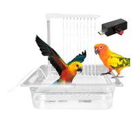 Garden Fountain - Solar Powered Bird Bath, Automatic Outdoor Fountain | Hygienic Water Supply System Freestanding 2-Tier Cascade Patio Lawn Centerpiece, Paradise Four Feathered Garden Water Function