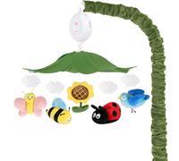 Garden Friends Crib Mobile - Baby Mobile for Crib with Upgraded 3-Mode Music Box, Baby Mobile with Butterflies, Birds, Bees, Flowers for Boys & Girls, Nursery Mobiles, Fits Standard Cribs