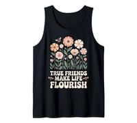 Garden Friends Women Retro Wildflower Bee Flourish Spring Tank Top