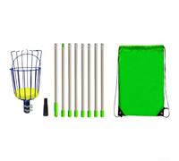 Garden Fruit Picker Tool, Rust-Resistant Stainless Steel, Extendable 4-10 Section Pole in Blue, Ergonomic Harvester for Pears, Peaches, Oranges on High Branches(8-section assembly)