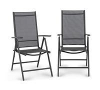 Garden Furniture Chair Seat Outdoor Indoor Folding Adjustable Patio Anthracite