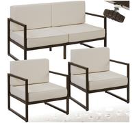 Garden Furniture Comosa - for 4 people, XXL padding, 1 sofa, 2 armchairs