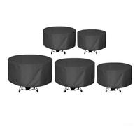 Garden Furniture Cover 210D Oxford Tear Resistant | 210D Oxford Fabric, Silver PU Coating, Ventilation Holes, Storm Buckles, Fits for bistro Tables Dining Sets Benches