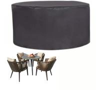 Garden Furniture Cover 300x110cm Round Waterproof Patio Table Cover Outdoor Furniture Protection Heavy-Duty 420DFabric for Garden Tables & Chairs