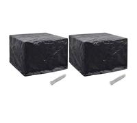 vidaXL 2x Garden Patio Outdoor Backyard Protective Furniture Covers 8 Eyelets