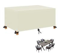 Garden Furniture Cover Rectangular, 130x70x60cm Patio Set Cover Waterproof, 420D Oxford Fabric Garden Table Cover Windproof, Anti-UV Patio Furniture Set Cover for Chair and Table Outdoor Rattan