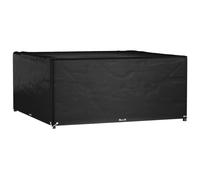 Garden Furniture Cover Square 205x205x90cm Black PE with 8 Aluminium Eyelets Tie