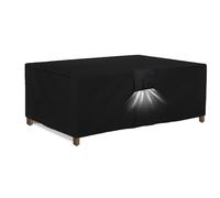 Garden Furniture Cover Waterproof outdoors Rattan Sofa Table Chair Set Cover - 420D Oxford Fabric, Windproof (black, 150x90x74cm)