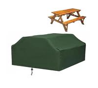 Garden Furniture Cover Waterproof Picnic Table Cover,210D Bench Covers,Outdoor Garden Furniture Cover,Dust Snow、Anti Rain Silver Backing All Weather Protection,Patio Square Tablecloth. (Color : Green