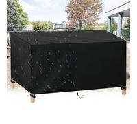 Garden Furniture Cover Waterproof Rectangular, Outdoor Patio Rattan Sofa Table and Chair Set Cover, Windproof Buckles, Anti UV/Tear 420D Oxford Fabric 320x210x62cm/LxWxH