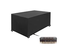 Garden Furniture Covers 220x160x100cm black 420D Heavy Duty Oxford Windproof,Snow-proof,Anti-UV Upgraded Tear-Resistant with 4 Windproof Buckles Rectangular Waterproof Patio Table Cover