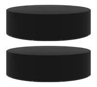 vidaXL Garden Furniture Covers 2 pcs 10 Eyelets 205x90 cm, Black