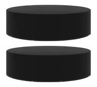 vidaXL Garden Furniture Covers 2 pcs 10 Eyelets 205x90 cm, Black