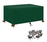 Garden Furniture Covers, Rectangular Garden Table Covers Waterproof, Heavy Duty 420D Oxford Fabric Outdoor Rattan Patio Set Covers, Windproof, Rip Proof, Green (120x80x75cm)
