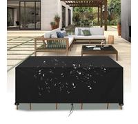 Garden Furniture Covers Waterproof 100x60x40cm/LxWxH Rectangular 420D Oxford Fabric Patio Table Covers Waterproof, Dust-proof, Anti-UV for Outdoor Indoor Rattan Garden Furniture Black