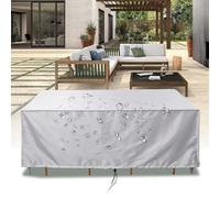Garden Furniture Covers Waterproof 100x60x40cm/LxWxH Rectangular 420D Oxford Fabric Patio Table Covers Waterproof, Dust-proof, Anti-UV for Outdoor Indoor Rattan Garden Furniture Silver