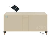 Garden Furniture Covers Waterproof 170x94x70cm Beige Patio Furniture Cover Rectangle/square 420D Oxford Fabric Upgrade with Tie-bag Buckles and Pull-down Ropes Vents and Handles On Both Sides