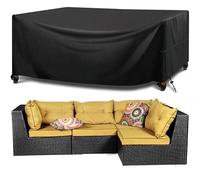 Garden Furniture Covers Waterproof,210x130x75cm Upgraded 420D Heavy Duty Oxford Fabric Garden Table Cover Windproof Anti-UV Outdoor Garden Sofa Table Chair Set