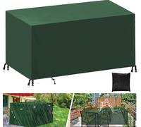 Garden Furniture Covers Waterproof, 420D Oxford Fabric Large Outdoor Patio Rattan Table Set Covers, Waterproof, Windproof, Anti-UV, Rectangular Square with Storage Bag