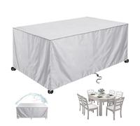Garden Furniture Covers Waterproof 90x60x40cm/LxWxH Outdoor Patio Rattan Cube Table Covers Windproof Anti-UV 420D Oxford Fabric Rectangular Garden Table Cover for Outside and Chair Sofa