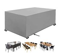 Garden furniture covers waterproof 90x90x75cm silver Rectangular/Square Patio Table Cover 420D Heavy Duty Oxford Windproof, Anti-UV, Tear-Resistant with 4 Windproof Buckles Garden Table Cover