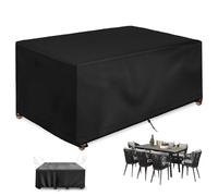 Garden Furniture Covers Waterproof for Outside 90x60x40cm Patio Furniture Set Cover 420D Heavy Duty Oxford Fabric Windproof Anti-UV Rattan Patio Sofa Cover for Table and Chair Set