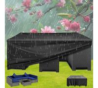 Garden Furniture Covers Waterproof Outdoor 200x134x80cm/LxWxH Rattan Furniture Cover for Cube Set,Rattan Patio Furniture Cover -Anti UV Tear 420D Oxford Fabric - Garden Table Covers Waterproof