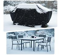 Garden Furniture Covers Waterproof Patio Table Chair Set Cover 215x95x20cm/LxWxH Tear Resistant 420D Oxford Fabric Outdoor Patio Table Cover for Chair and Table Rattan Garden Furniture Cover