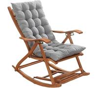 Garden Furniture Cushion Backrest Cushion for Chaise Lounge Outdoor Living Room Sun Lounger Rocking Chair Relaxing Mat(Grey,47x19inch/120x48cm)