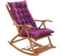 Garden Furniture Cushion Backrest Cushion for Chaise Lounge Outdoor Living Room Sun Lounger Rocking Chair Relaxing Mat(Purple,62x19inch/158x48cm)