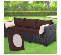 Garden Furniture Seat Covers Stretchable Cushion Covers for Sofa 1/2/3 Pieces Rattan Cushion Covers Polyester Replacement Covers for Outdoor Chairs