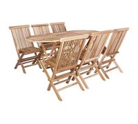 Garden Furniture Set Adjustable Natural Solid Teak Wood Outdoor Patio vidaXL