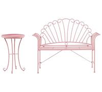 Bistro Set CAVINIA Metal Pink