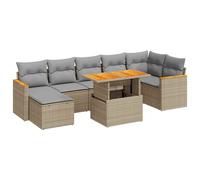 Garden Furniture Sofa Garden Set Lounge Seating Group 8-piece Poly Rattan vidaXL