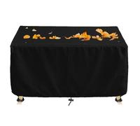 Garden Furniture Table Cover 100x60x40cm(LxWxH) Waterproof 420D Heavy Duty Fabric Garden furniture Protector Double Stitching,Anti UV,Breathable,Rip Proof,Outdoor Patio Table Cover Black