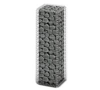 vidaXL Gabion Basket with Lids Galvanised Wire 100 x 30 x 30 cm