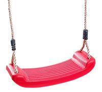 Garden Games Children’s Swing Seat with Safety Grip and Adjustable Weatherproof Ropes for Swing Sets (Red)
