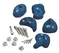 Garden Games Climbing Wall Holds Pack of 10 High Grip Poly Resin Climbing Stones (Blue, 5 Pack)