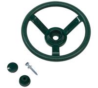 Garden Games Toy Steering Wheel for Children's Climbing Frame or Playhouse (Green) with Fixing Kit