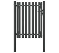 Garden Gate Anthracite 100 x 125 cm Powder-Coated Steel Lockable Adjustable Incl