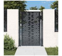 Garden Gate Patio Gate Fence Gate Fence Anthracite Steel Square Design vidaXL