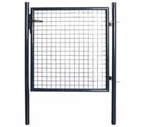 Garden Gate Anthracite Grey 100x150cm Galvanised Steel Powder-Coated Adj 99-105