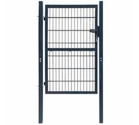 Garden Gate Anthracite Grey Powdercoat Steel 106x130cm Mesh200x50mm Lock+2Keys.