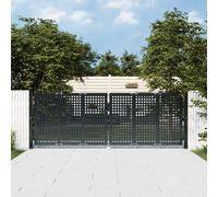 Garden Gate Driveway Fence Gate Fence Panel Patio Gate Anthracite Steel vidaXL