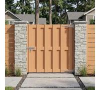 Garden Gate Brown WPC & Aluminium 100x100 cm Weatherproof Hardware Mount Secure